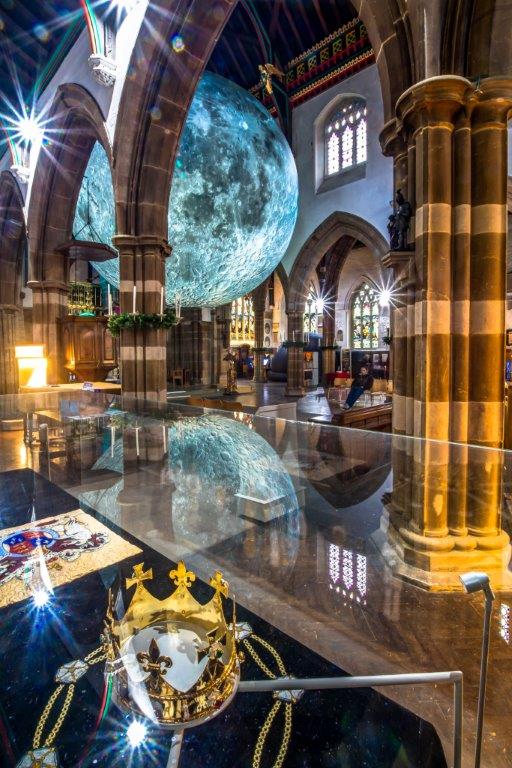 Photo of the Museum of the Moon at Leicester Cathedral, by David Allen