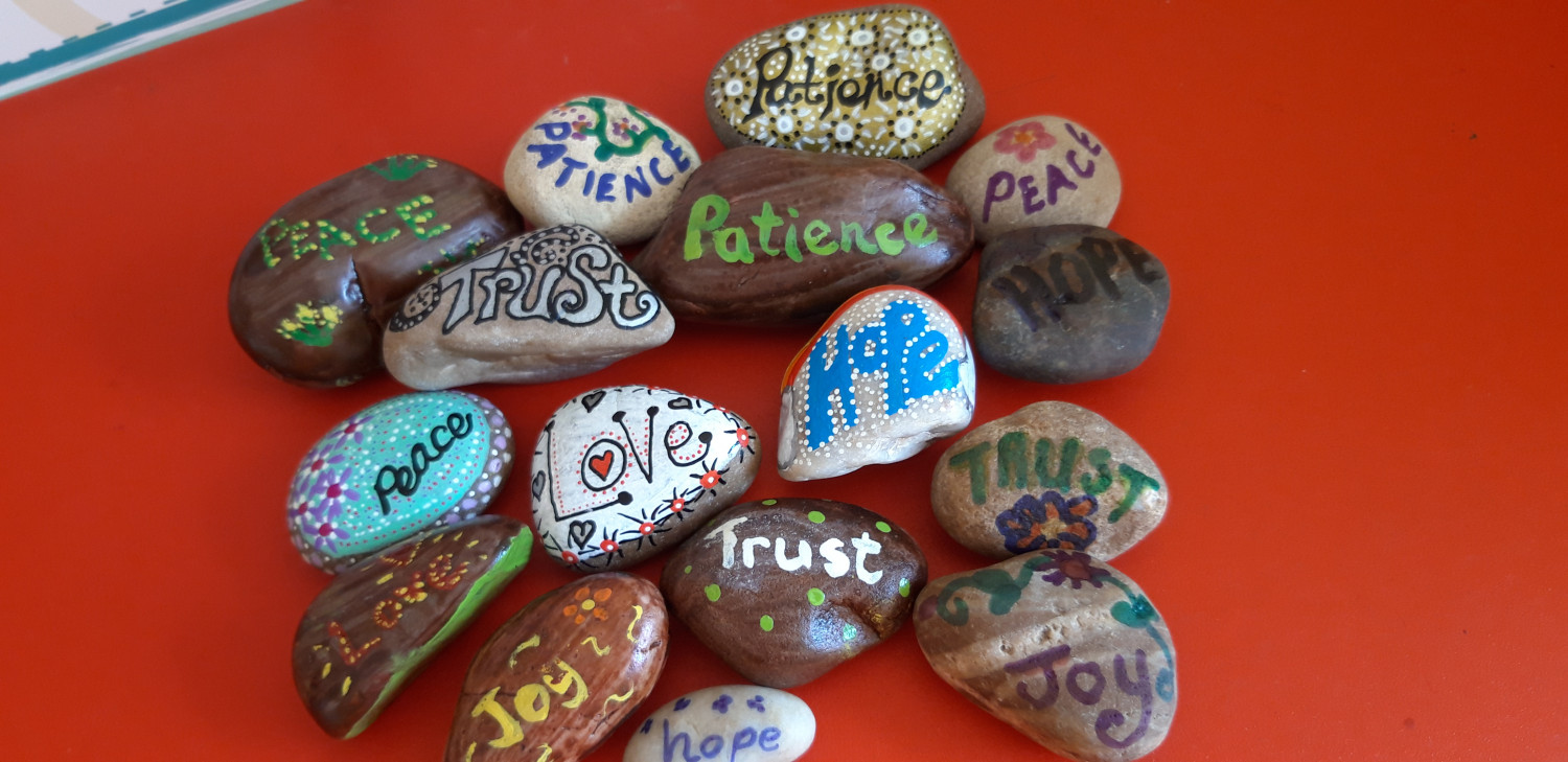 Painted pebbles